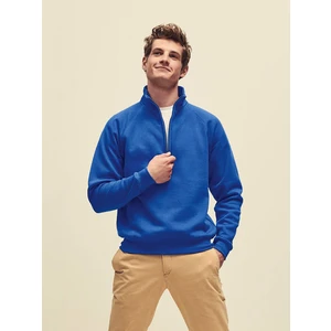 Blue Men's Sweatshirt Zip Neck Sweat Fruit of the Loom