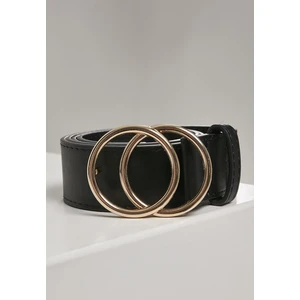 Belt with ring buckle black