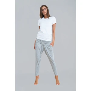 Grey long trousers - melange