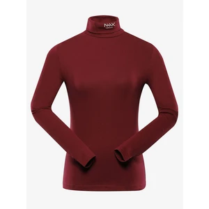 Women's long-sleeved turtleneck nax NAX BERWA port wine