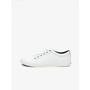 White Men's Leather Sneakers Tommy Hilfiger - Mens