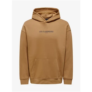 Brown Mens Hoodie ONLY & SONS Les - Men