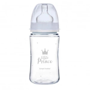 CANPOL BABIES Fľaša so širokým hrdlom Royal Baby 240 ml modrá