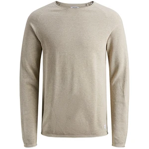 Jack&Jones Pánský svetr JJEHILL 12157321 Oatmeal Melange XXL