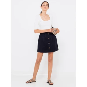 Black skirt with flax admixture CAMAIEU - Women