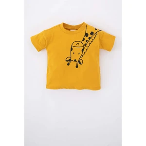 DEFACTO Baby Boy Regular Fit Crew Neck Animal Patterned Sustainable Short Sleeve T-Shirt