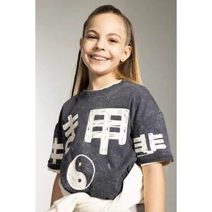 DEFACTO Girl Relax Fit Short Sleeve T-Shirt