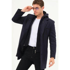 PLT8371 DEWBRRY MENS COAT-DIAGONAL NAVY BLUE