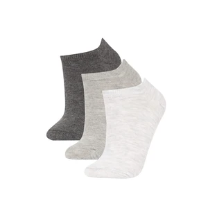 DEFACTO Women's Cotton 3-pack Sneaker Socks