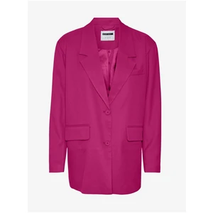 Dark pink women's oversize jacket Noisy May Milla - Women