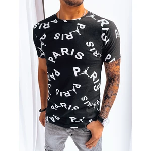 Black men's T-shirt with Dstreet print