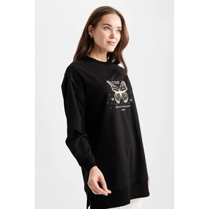 DEFACTO Regular Fit Crew Neck Sweatshirt Tunic