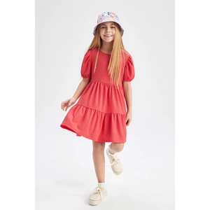 DEFACTO Girls Short Sleeve Dress