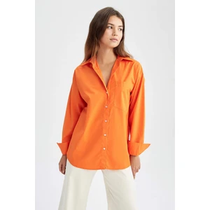 DEFACTO Oversize Fit Poplin Long Sleeve Shirt