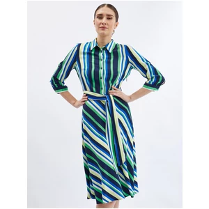 Orsay Green-Blue Women Striped Shirt Dress - Women