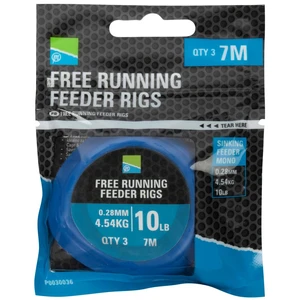 Preston innovations návazec free running feeder rigs 0,28 mm 4,54 kg 7 m