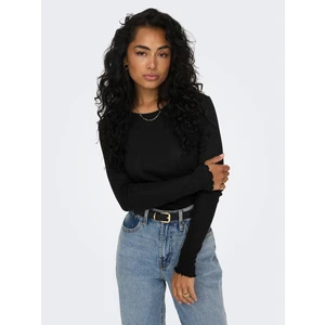 Black Women's Long Sleeve T-Shirt ONLY Carlotta - Women