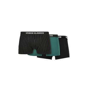 Organic Boxer Shorts 3-Pack Striped APP+Black+Tree Green