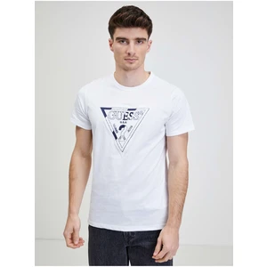 White Men's T-Shirt Guess - Men's