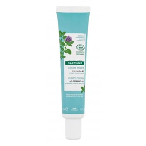 Klorane Aquatic Mint Purity Cream 40 ml denný pleťový krém pre ženy na všetky typy pleti; na mastnú pleť; na dehydratovanu pleť