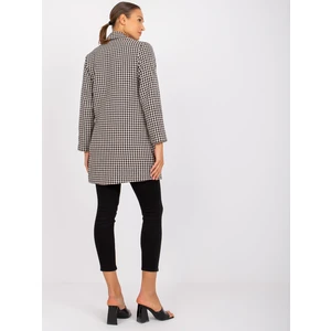 Black and white women's coat with Louise RUE PARIS lining