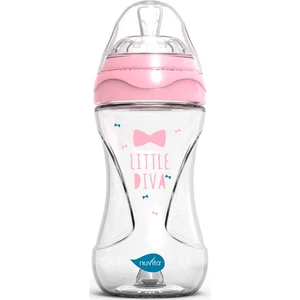 Nuvita Glass bottle Pink kojenecká láhev Glass/Pink 240 ml