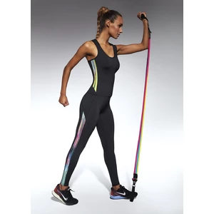 Bas Bleu Legginsy sportowe COSMIC modelujące damskie z kolorowymi wstawkami