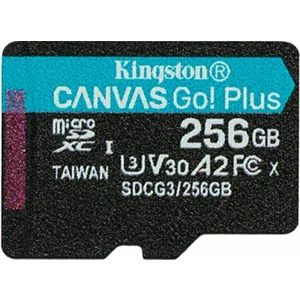 Pamäťová karta Kingston Canvas Go! Plus MicroSDXC 256GB UHS-I U3 (170R/90W) (SDCG3/256GBSP) pamäťová karta microSD • kapacita 256 GB • trieda UHS 3 (U