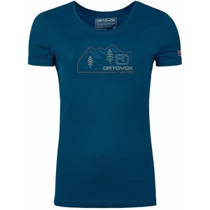 Ortovox Tricou 140 Cool Vintage Badge T-Shirt W Petrol Blue XL