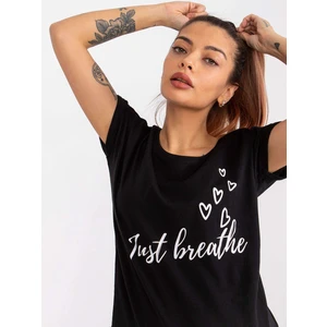 Black T-shirt with padded Pola MAYFLIES print