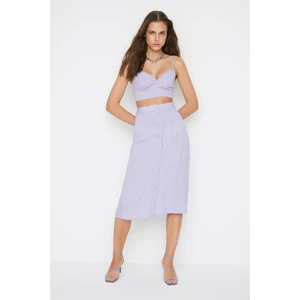 Trendyol Design Lilac Plaid Skirt