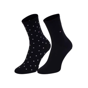 2PACK Women's socks Tommy Hilfiger high black (100001493 001)