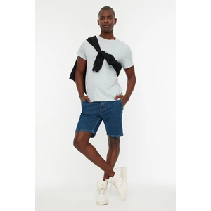 Trendyol Navy Blue férfi redős regular shorts & amp; Bermuda