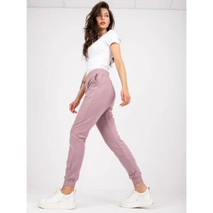 Basic high waist sweatpants in dusty pink