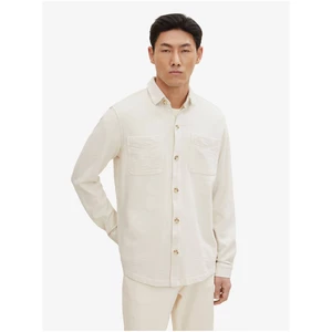 Cream Men's Shirt Tom Tailor - Men's