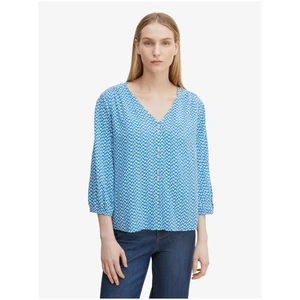 Blue Patterned Blouse Tom Tailor - Women