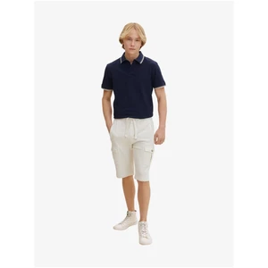 Cream Men's Tracksuit Shorts with Tom Tailor Pockets - Men's