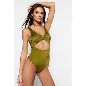 Trendyol Swimsuit - Khaki - Plain