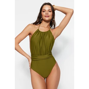 Trendyol Swimsuit - Khaki - Plain