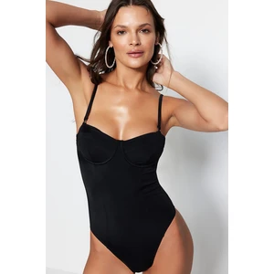 Trendyol Underwired Black Regular Leg Swimsuit