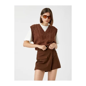Koton Sweater Vest - Brown - Regular fit
