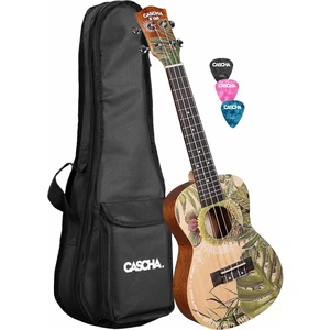 Cascha HH 2606 Art Series Ukulele concert Leafy