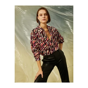 Koton Patterned Satin Shirt