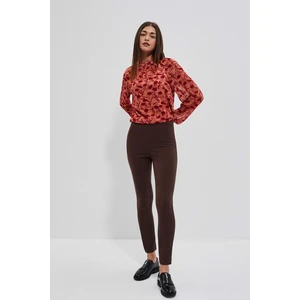 Trousers plain - brown