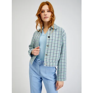 Orsay Light blue ladies plaid jacket - Ladies