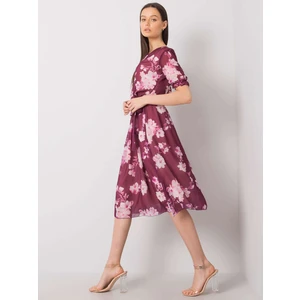 Audette purple floral dress