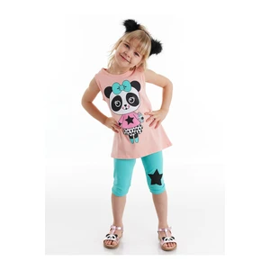 Denokids Panda Star Girls Leggings Set