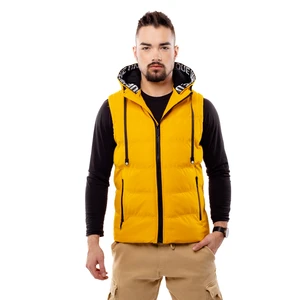 Men's quilted vest GLANO - yellow