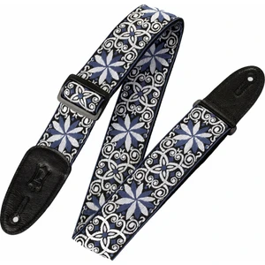 Levys M8HT-10 Print Series 2" 60's Hootenanny Jacquard Weave Guitar Strap Black/White