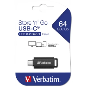 VERBATIM Store 'n' Go USB-C 64GB USB 3.2 GEN1, čierny